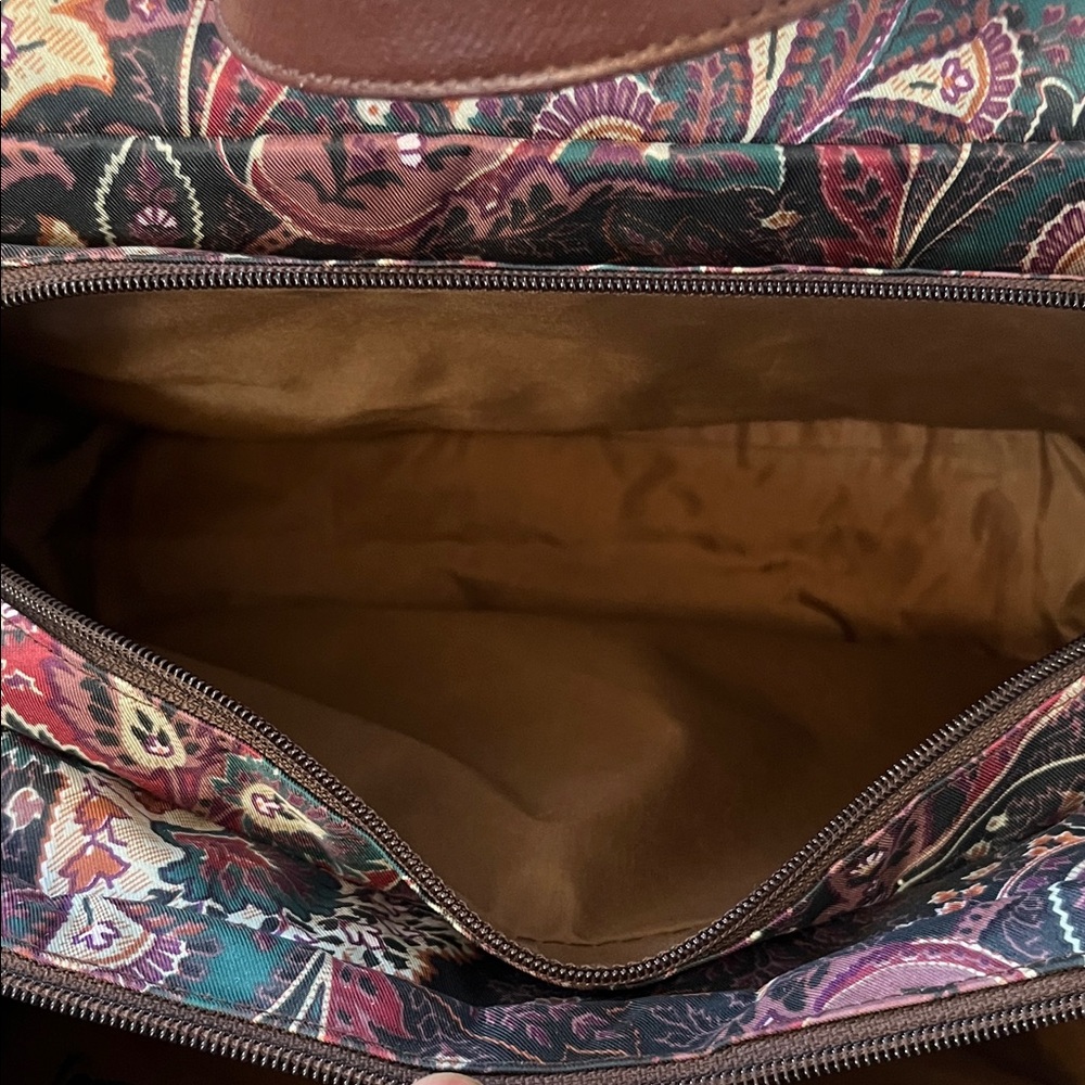 ETRO Floral Paisley Messanger Bag with Burgundy Strap - Picture 11 of 14